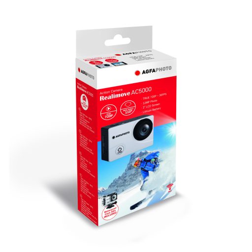 AgfaPhoto Realimove AC5000GR akciókamera, HD, 110°, wifi, 30m-ig vízálló tok