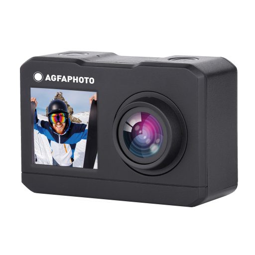 AgfaPhoto Realimove AC7000BK akciókamera, 2,7K, 120°, wifi, 30m-ig vízálló tok, dupla kijelző