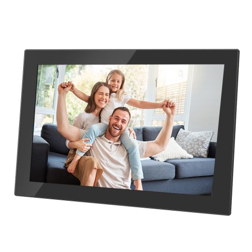 AgfaPhoto APF1000WIFI digitális képkeret 10" videó, hang, mozgásérzékelő, 32gb, Frameo, üveg, fekete