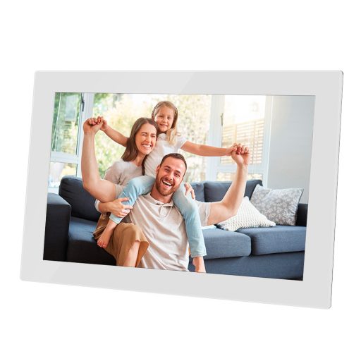 AgfaPhoto APF1000WIFI digitális képkeret 10" videó, hang, mozgásérzékelő, 32gb, Frameo, üveg, fehér