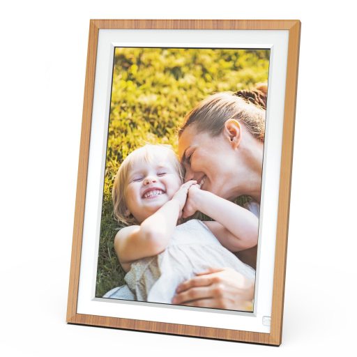 AgfaPhoto APF1000WIFI digitális képkeret 10" videó, hang, mozgásérzékelő, 32gb, Frameo, fa hatás