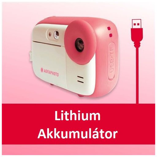 AgfaPhoto Realikids ARKICPK, instant gyerek fényképezőgép, rózsaszín