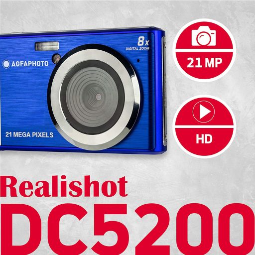AgfaPhoto DC5200 kompakt digitális fényképezőgép, kék