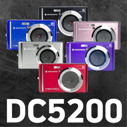 AgfaPhoto DC5200 kompakt digitális fényképezőgép, piros