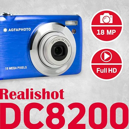 AgfaPhoto DC8200 kompakt digitális fényképezőgép, kék