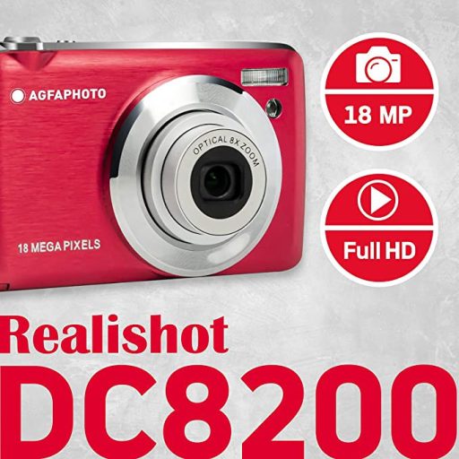 AgfaPhoto DC8200 kompakt digitális fényképezőgép, piros
