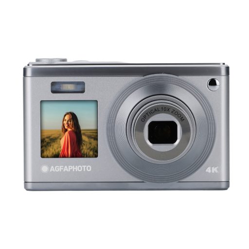 AgfaPhoto Realishot DC9200 digitális fényképezőgép, dupla kijelző, ezüst