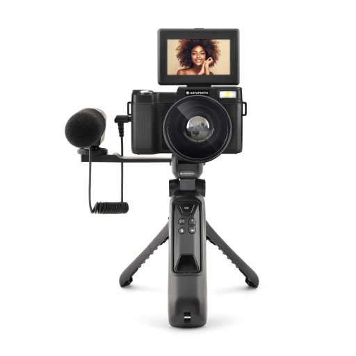 AgfaPhoto Realishot VLG4KDIG Vlogger fényképezőgép, 16x digitális zoom