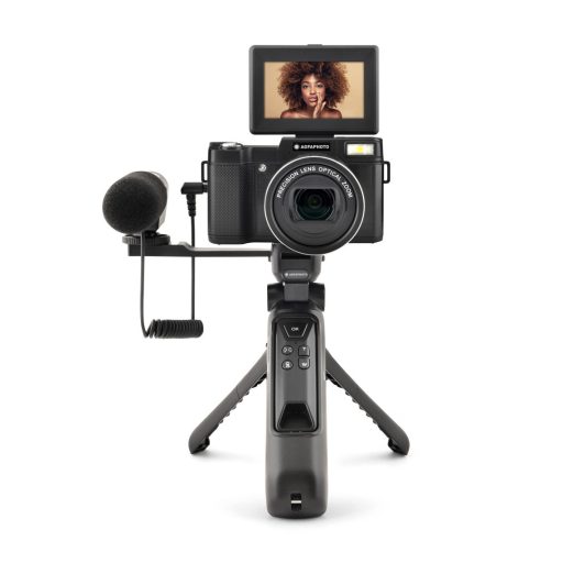 AgfaPhoto Realishot VLG4KOPT Vlogger fényképezőgép, 5x optikai zoom