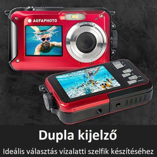 AgfaPhoto WP8000 vízálló kompakt digitális fényképezőgép, piros