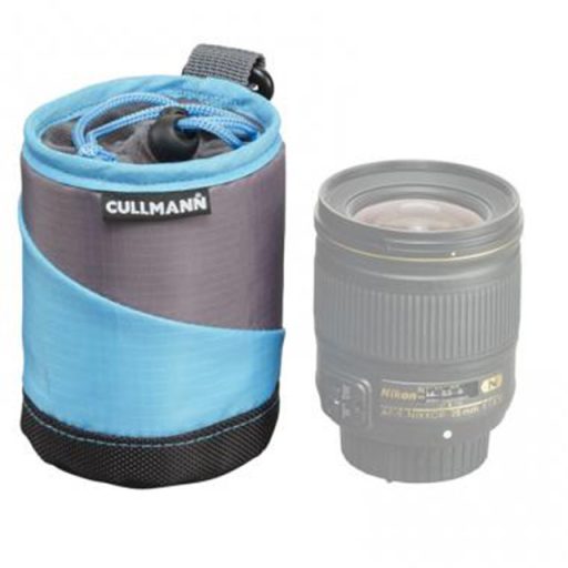 Cullmann Lens Container összehajtható, párnázott objektív tok S, fekete/ciánkék