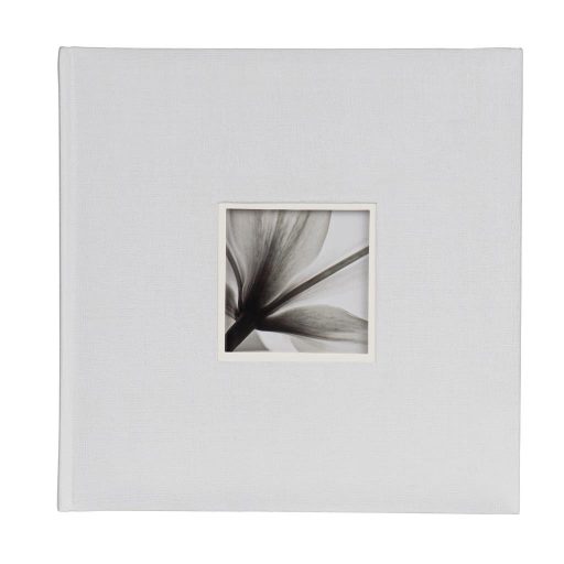 Dörr fotóalbum, ablakos, beragasztós, 34x34cm, 20lap/40oldal, fehér