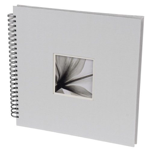 Dörr fotóalbum, spirálos, ablakos, beragasztós, UniTex, 34x34cm, 20lap/40oldal, fehér