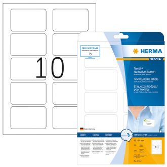 Herma Név / Textil címke A4 25 8x5 fehér