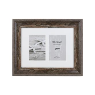   Kenro Bergamo Rustic Brown multi képkeret, 2db 10x15, faerezet hatás, barna