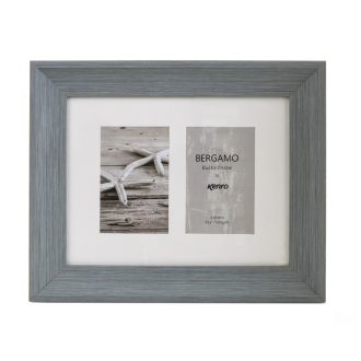   Kenro Bergamo Grey multi képkeret, 2db 10x15, faerezet hatás, szürke