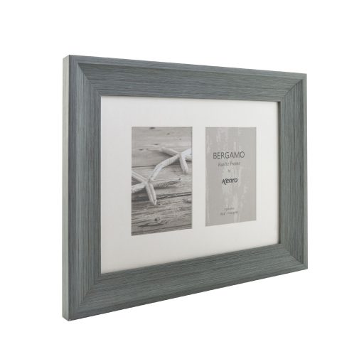 Kenro Bergamo Grey multi képkeret, 2db 10x15, faerezet hatás, szürke