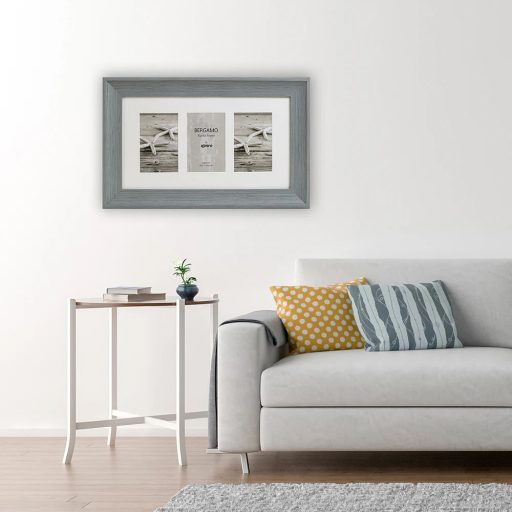 Kenro Bergamo Grey multi képkeret, 3db 10x15, faerezet hatás, szürke