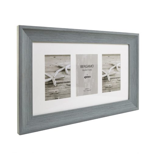 Kenro Bergamo Grey multi képkeret, 3db 10x15, faerezet hatás, szürke