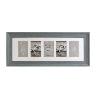   Kenro Bergamo Grey multi képkeret, 5db 10x15, faerezet hatás, szürke