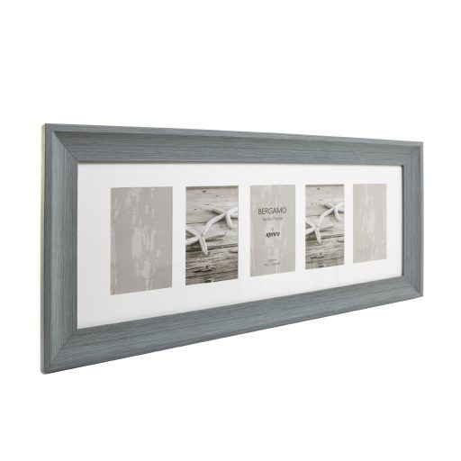 Kenro Bergamo Grey multi képkeret, 5db 10x15, faerezet hatás, szürke