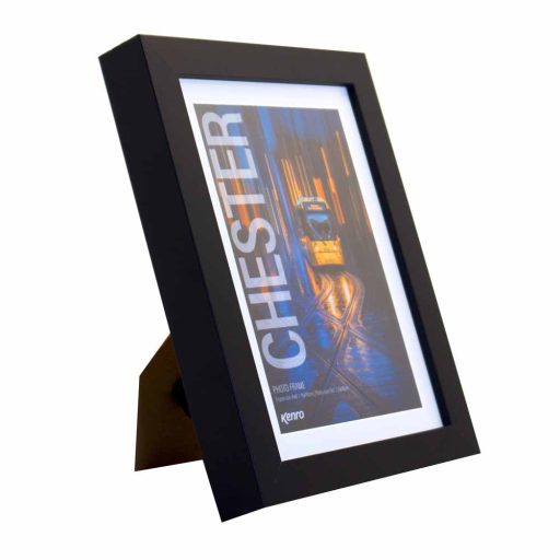 Kenro Chester Black képkeret, A4, 21x29,7cm, paszpartu méret 15x21cm, fekete