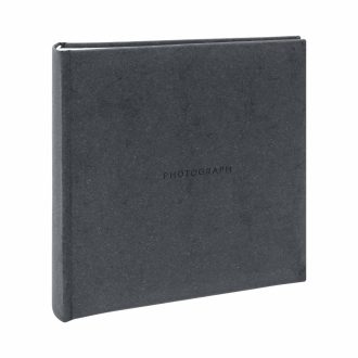   Kenro Signature fotóalbum, memo, 200db 10x15, PHOTOGRAPH felirat, újrahasznosított bőr, szürke