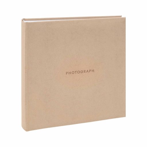 Kenro Signature fotóalbum, memo, 200db 10x15, PHOTOGRAPH felirat, újrahasznosított bőr, homok