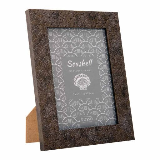 Kenro Sea Shell Design képkeret 10x15, halpikkely 3D minta, bronz barna