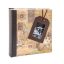 Kenro Kusso Travel Lagguage Tag fotóalbum, memo, 200db 10x15, ablakos borító, térkép minta, barna