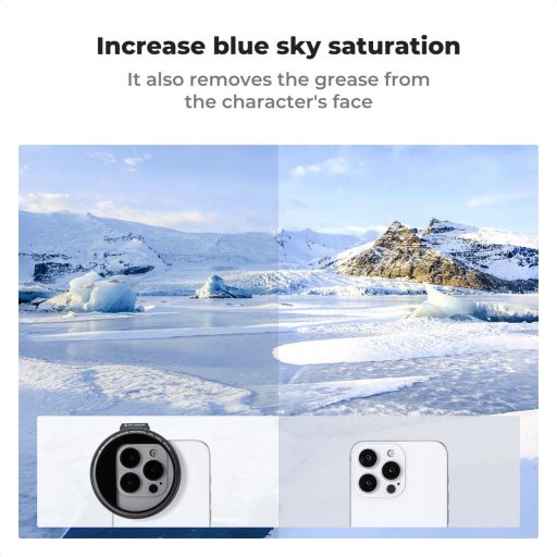 K&F Concept unverzális szűrőtartó mobiltelefonokhoz, CPL szűrő, mágneses szűrő csatlakozás, 67mm