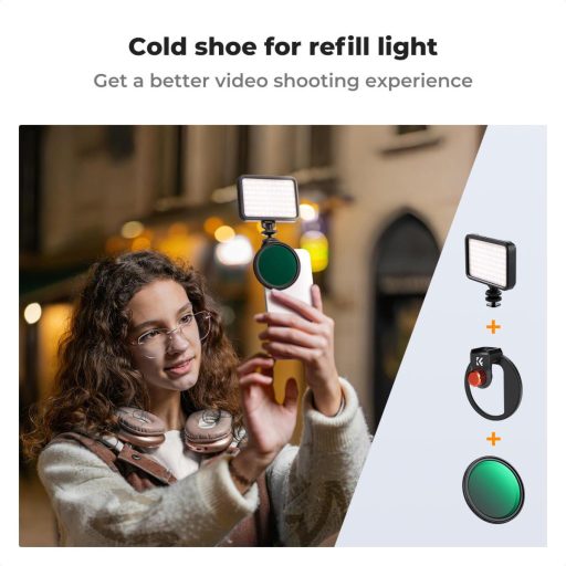 K&F Concept unverzális szűrőtartó mobiltelefonokhoz, mágneses szűrő csatlakozás, 67mm