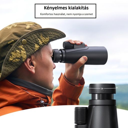 K&F Concept 12x50 HD monokulár távcső, BAK4, IP65 vízálló, fekete