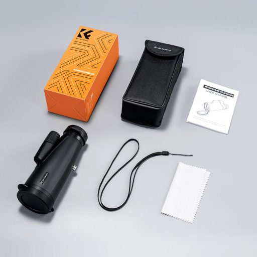 K&F Concept 12x50 HD monokulár távcső, BAK4, IP65 vízálló, fekete