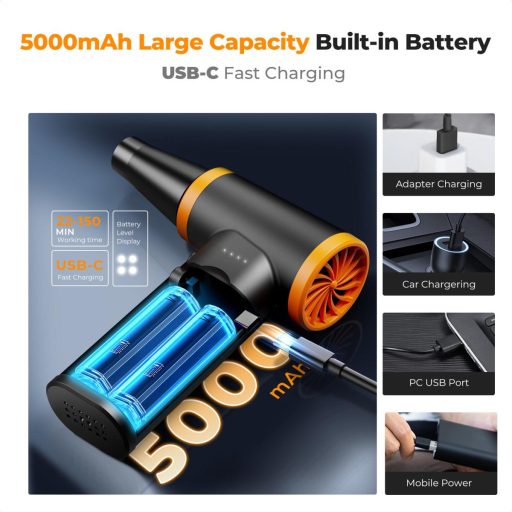 K&F Concept 12in1 beépített akkumulátoros porfújó, 150000RPM