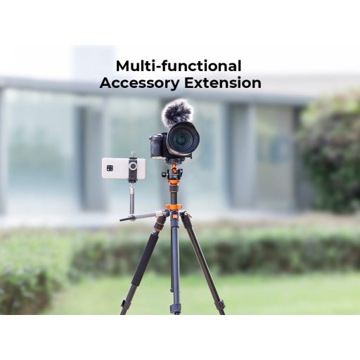 K&F Concept K234A7+BH28L állvány, 200cm magasság, 10kg teherbírás, telefonadapter