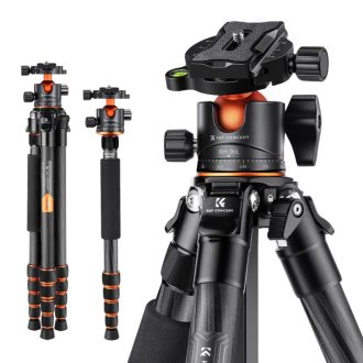   K&F Concept A255C2+BH-36L karbon állvány, 156cm magasság, 15kg teherbírás
