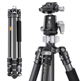   K&F Concept X254C4+BH-30 karbon állvány + monopod, 172cm magasság, 12kg teherbírás