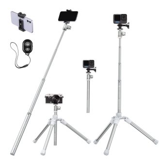   K&F Concept E224A3+BH-18 állvány, selfie bot, GoPro adapter, telefon adapter, bluetooth kioldó