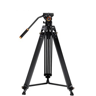   K&F Concept VA18 videó állvány, VH081 fluid video fej, 183cm magasság, 8kg teherbírás