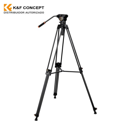 K&F Concept VA18 videó állvány, VH081 fluid video fej, 183cm magasság, 8kg teherbírás