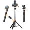 K&F Concept MS-08 állvány, selfie bot, gömbfejjel, GoPro adapter, telefon adapter, bluetooth kioldó