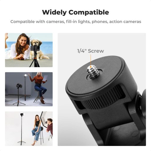 K&F Concept MS-24 állvány, 175cm, selfie bot, GoPro adapter, telefon adapter, bluetooth kioldó