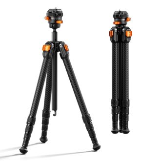   K&F Concept A225C2 karbon állvány BH-28R gömbfej, 153cm magasság, 6kg teherbírás