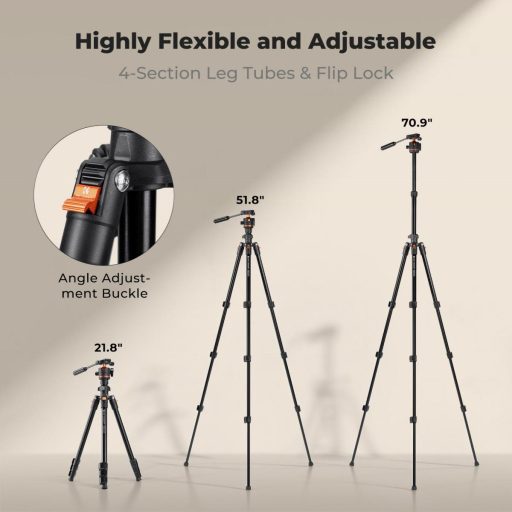 K&F Concept O234A3 + BH-36 videó állvány, telefon adapter