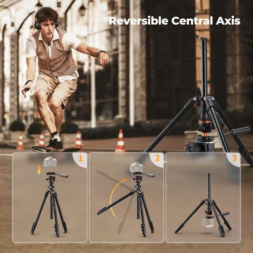 K&F Concept O234A3 + BH-36 videó állvány, telefon adapter