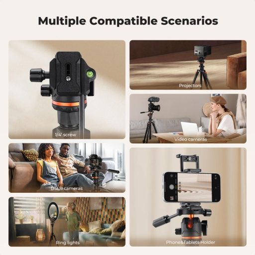 K&F Concept O234A3 + BH-36 videó állvány, telefon adapter