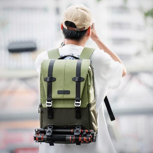 K&F Concept Beta Backpack 20 literes, fotós hátizsák, sötét zöld színben
