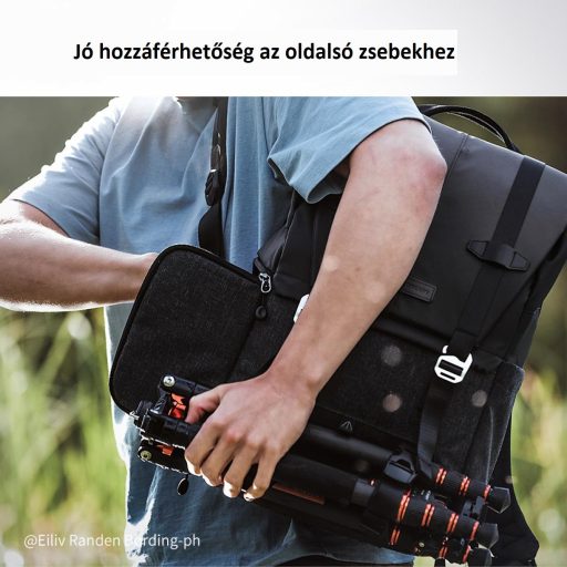 K&F Concept Beta Backpack 20 literes, fotós hátizsák, fekete-szürke színben