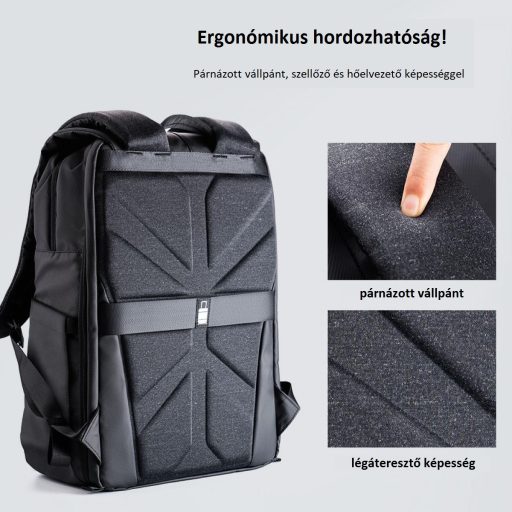 K&F Concept Beta Backpack 20 literes, fotós hátizsák, fekete színben, V6